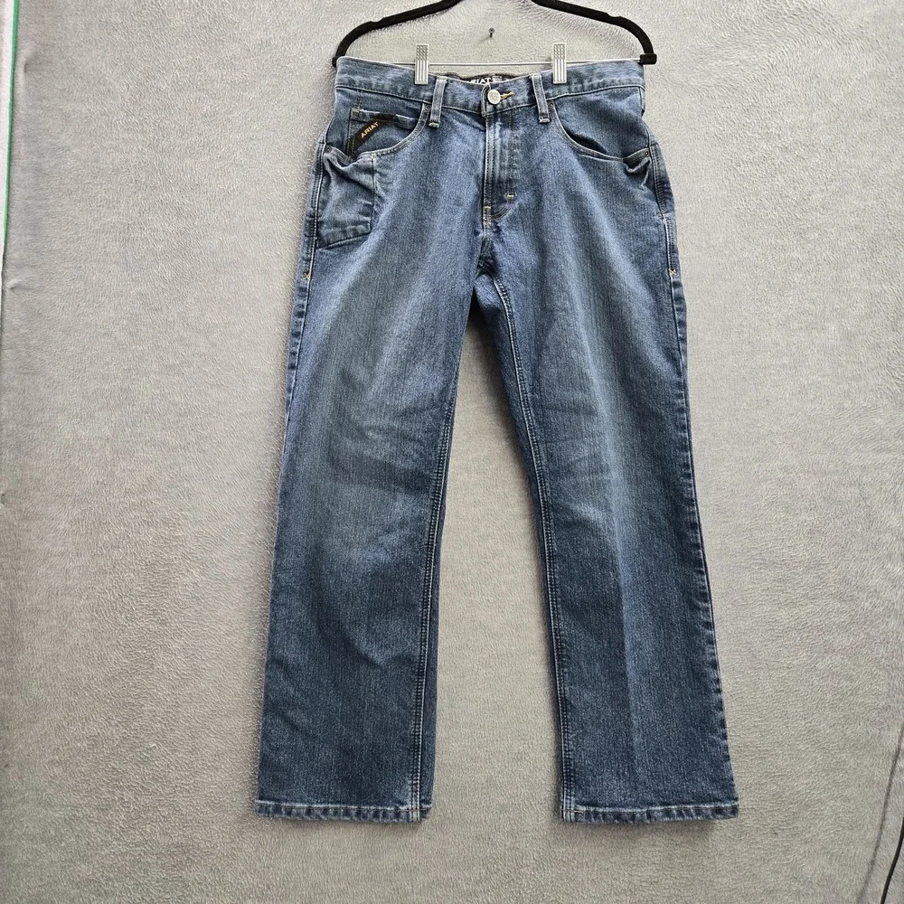 Ariat Rebar Men Jeans 30X30 Blue Denim M4 Bootcut‎ 28